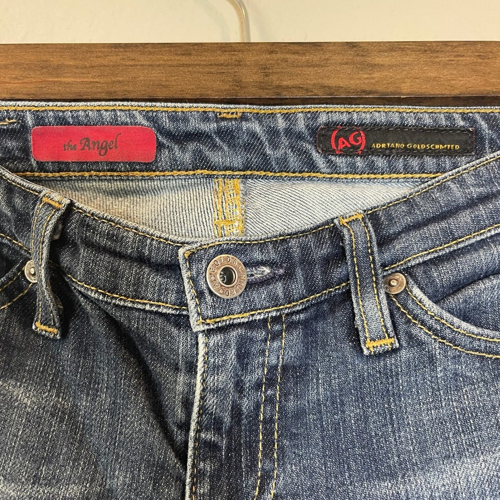 AG Adriano Goldschmied The Angel Bootcut Jeans Medium‎ Wash Blue Low Rise Y2K - Picture 5 of 9